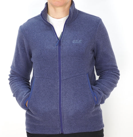 Womens Jack Wolfskin Nanuk 1707661 Dark Plum Soft Warm Fleece Zip Up Sweatshirt