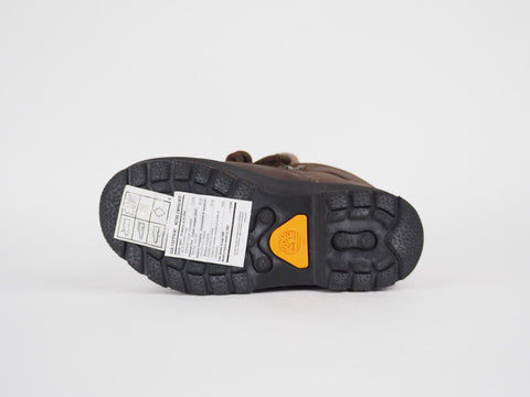 Infants Timberland Euro Hiker 95855 Dark Brown Leather Lace Up Baby Hiking Shoes