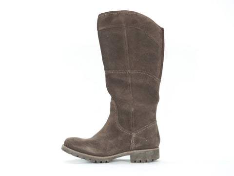Womens Timberland EK Wilils 3261R Brown Leather Zip Up Tall Casual Winter Boots