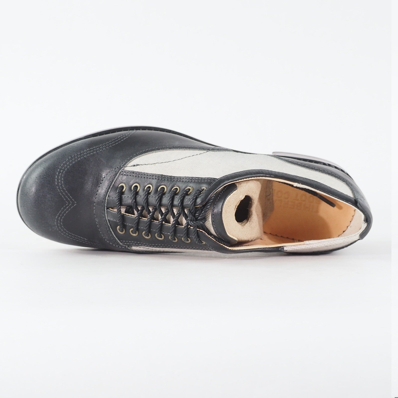 Womens Timberland Lucille Ox 16668 Black / White Leather / Canvas Formal Shoes