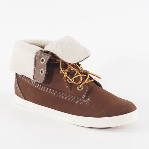 Womens Timberland Glastenbury 8646A Brown Lace Up Leather Walking Folding Boots