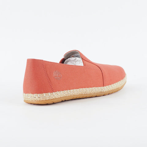 Mens Timberland Surfs Edge A233K Burnt Brick Red Canvas Slip On Casual Shoes