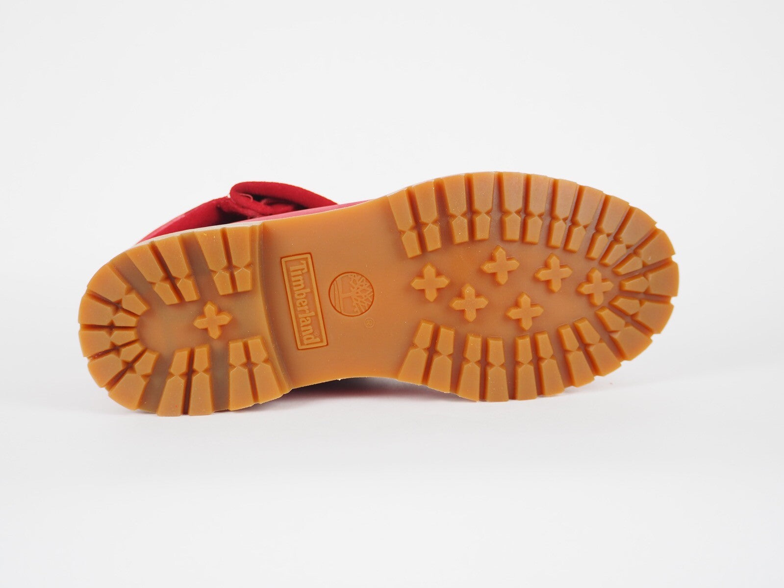 Womens Timberland Authentics A13ZT Red Leather Roll Top Warm Winter Chukka Boots