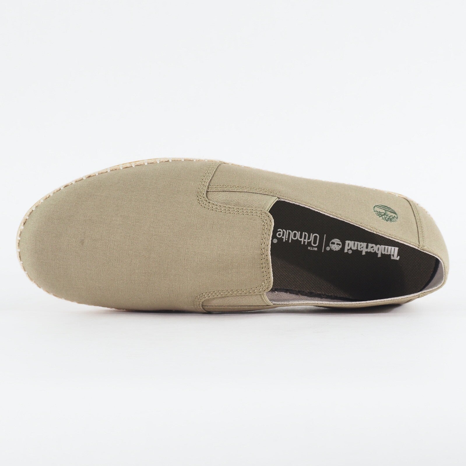 Mens Timberland Surfs Edge A233V Olive Green Canvas Slip On Casual Summer Shoes
