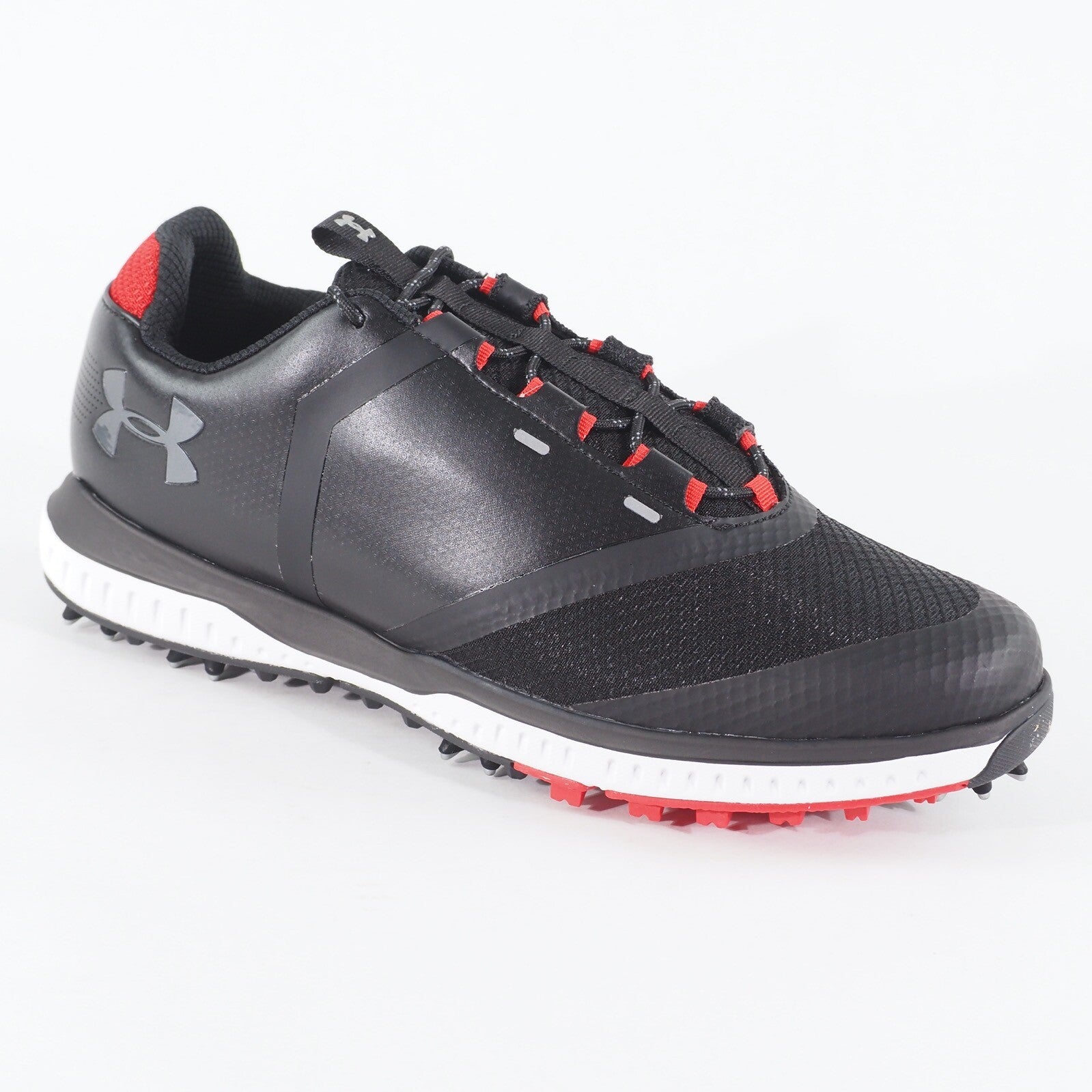 Mens Under Armour Fade RST E 3020807 002 Black Lace Waterproof Golf Shoes 