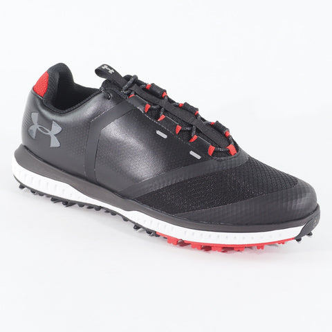Mens Under Armour Fade RST E 3020807 002 Black Lace Waterproof Golf Shoes 