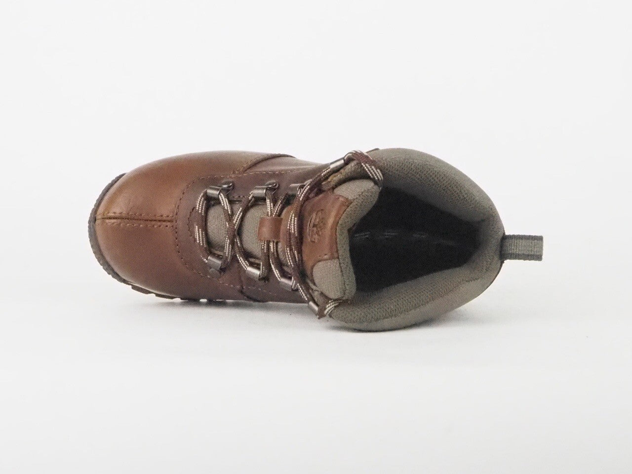 Boys Timberland Alpine Hiker A1I2E Brown Leather Lace Up Boots 