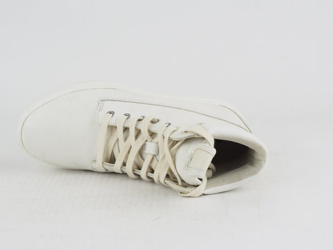 Womens Timberland Mayliss 6 In A1AJS White Leather Casual Trainers Chukka Boots
