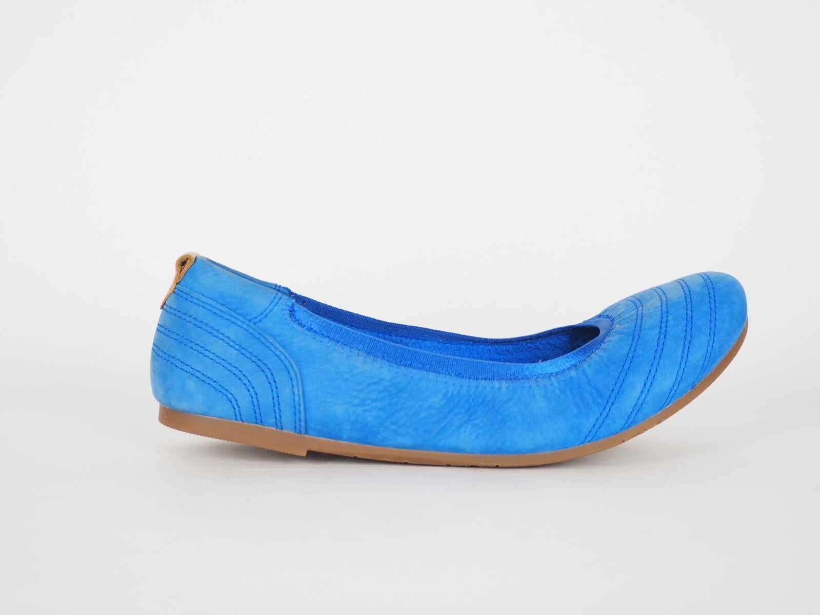 Womens Timberland EK Elsworth 8940R Blue Leather Slip On Ballerina Shoes