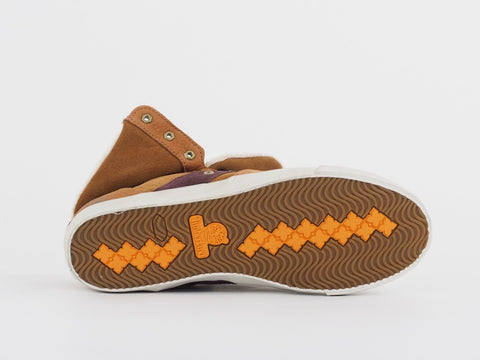 Womens Timberland Glastenbury 8446A Light Brown Leather Trainers Fold Over Boots