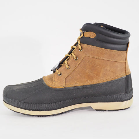 Mens Skechers Robards 77065 Balck Tan Duck Rain Waterproof Slip Resistant Boots 