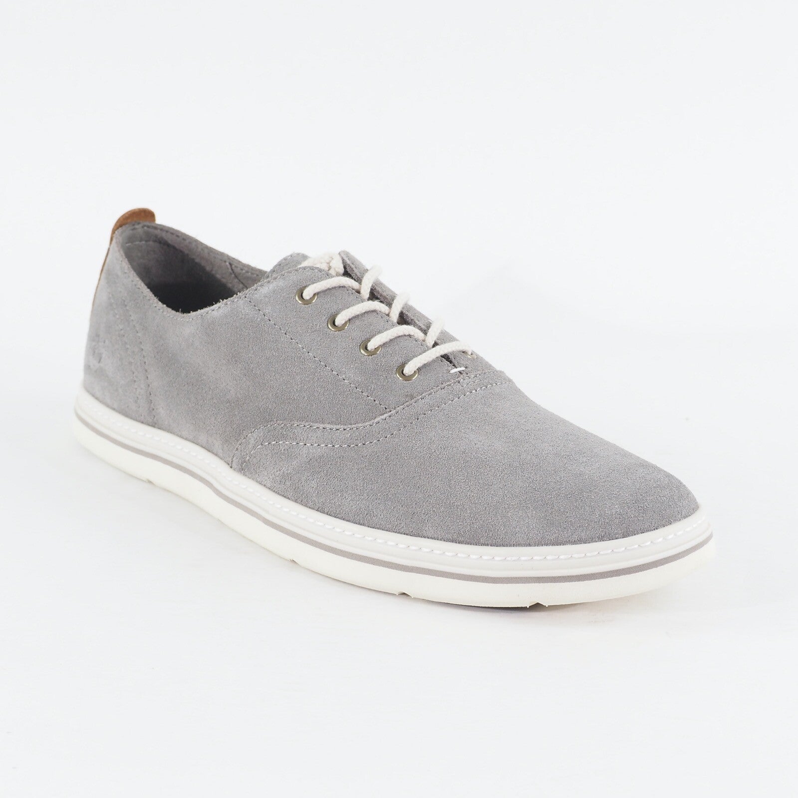 Mens Timberland Coles Point Plain A1HRW Grey Leather Laced Low Top Casual Shoes