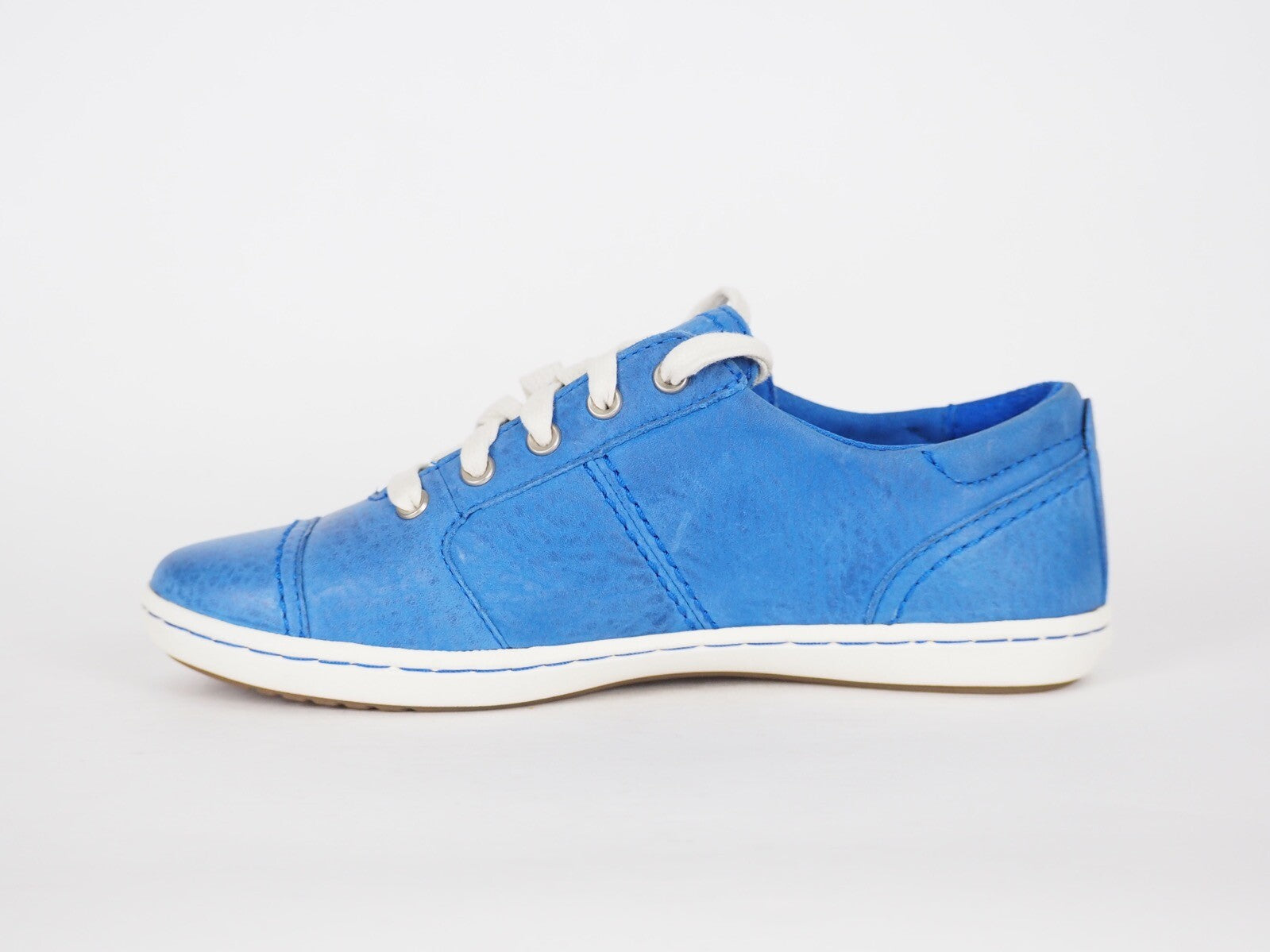Womens Timberland EK Northprt 8039A Blue Leather Lace Up Casual Low Trainers