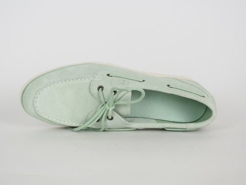 Womens Timberland Lakeville A1GDF Silt Green Suede Moccasin Boat Shoes