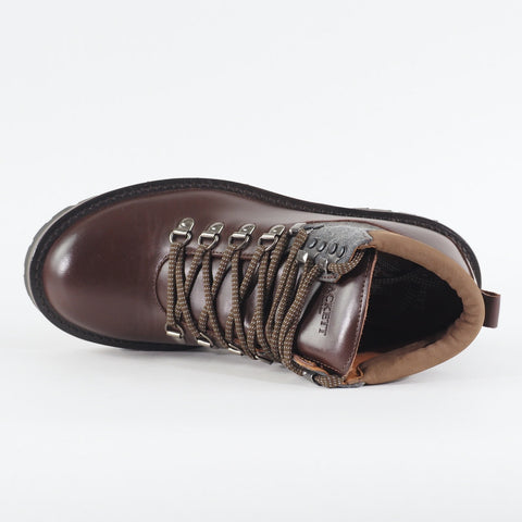 Mens Hackett London Fox Group Hiking HMS20745 Dark Brown Leather Casual Boots