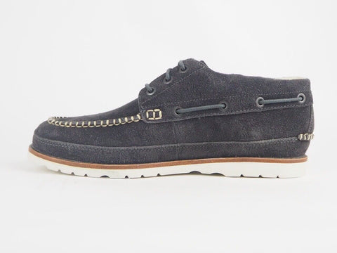 Mens Timberland Abington 82544 Dark Grey Leather Lace Up Boat Chukka Shoes