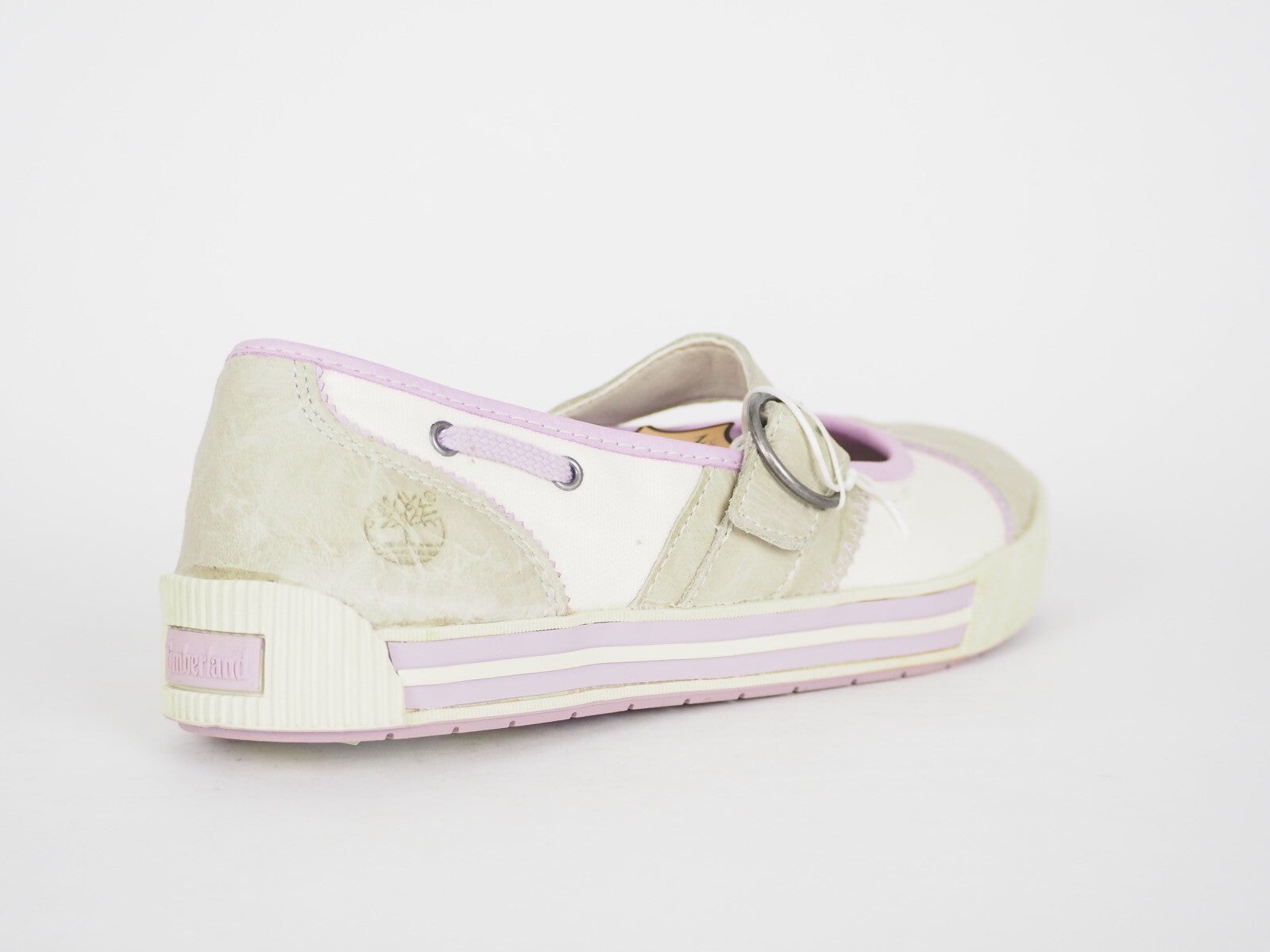 Junior Girls Timberland Metro Network 52952 Grey Leather Mary Jane Shoes UK 5.5