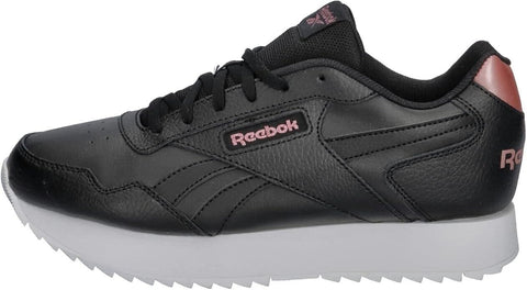 Womens Reebok Glide Ripple Doubl ID1961 Casual Walking Lace Up Black Trainers