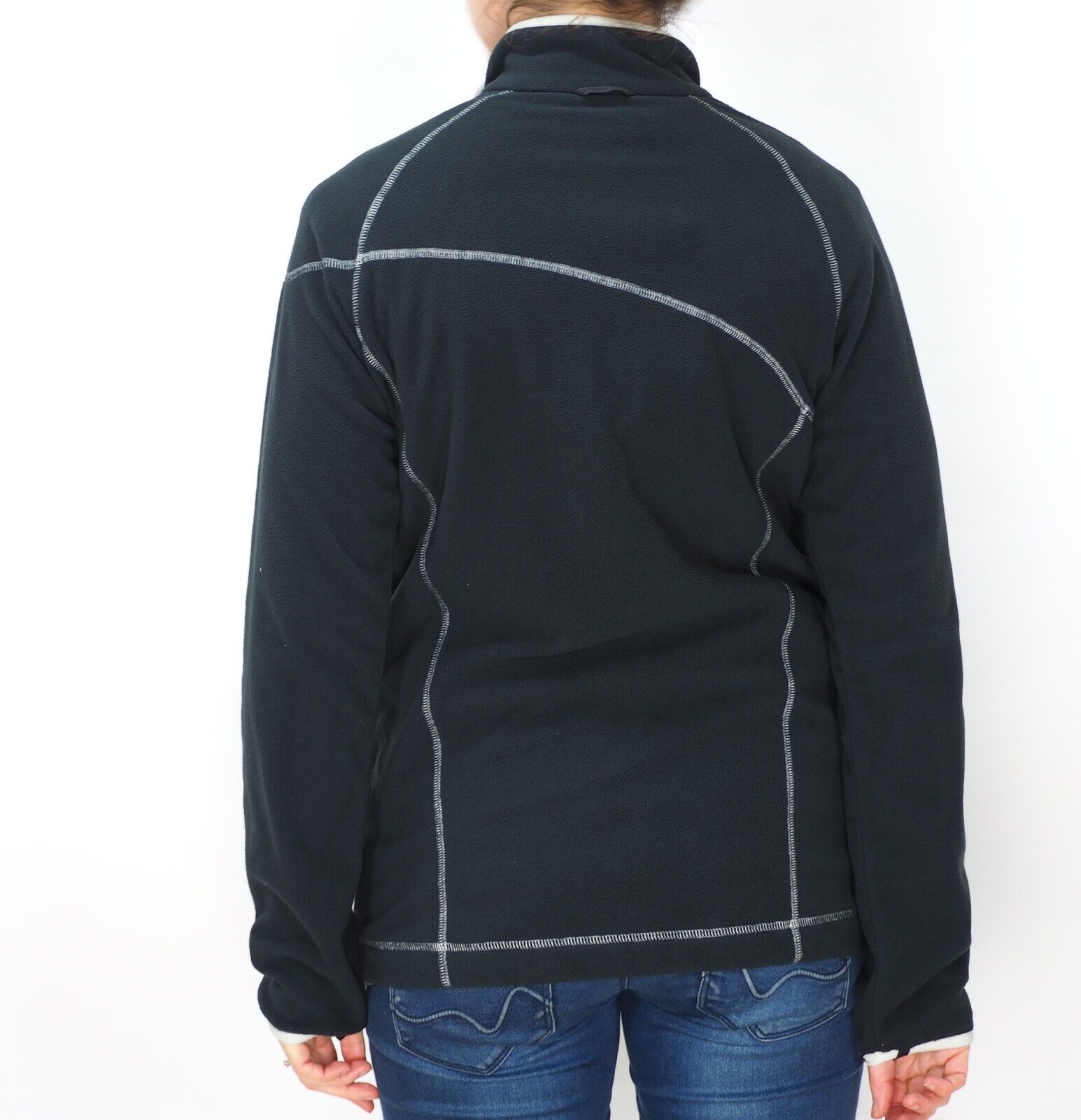 Womens Jack Wolfskin Nanuk Tar 1702111 Black Zip Up Warm Fleece Sweatshirt