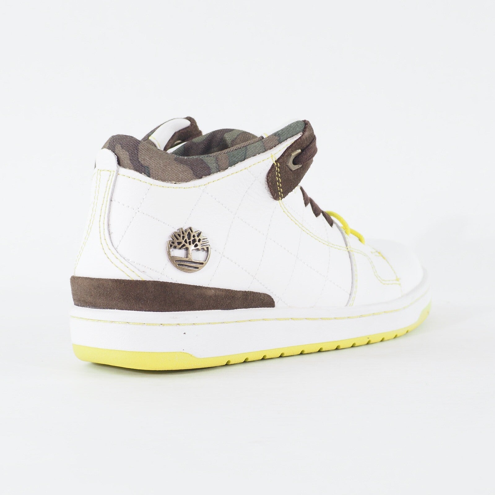 Juniors Timberland Iteza Chukka 6050A White Leather Lace Up High Top Trainers