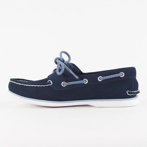 Mens Timberland Classic Boat 2 Eye A43VS Navy Casual Leather Lace Walking Shoes