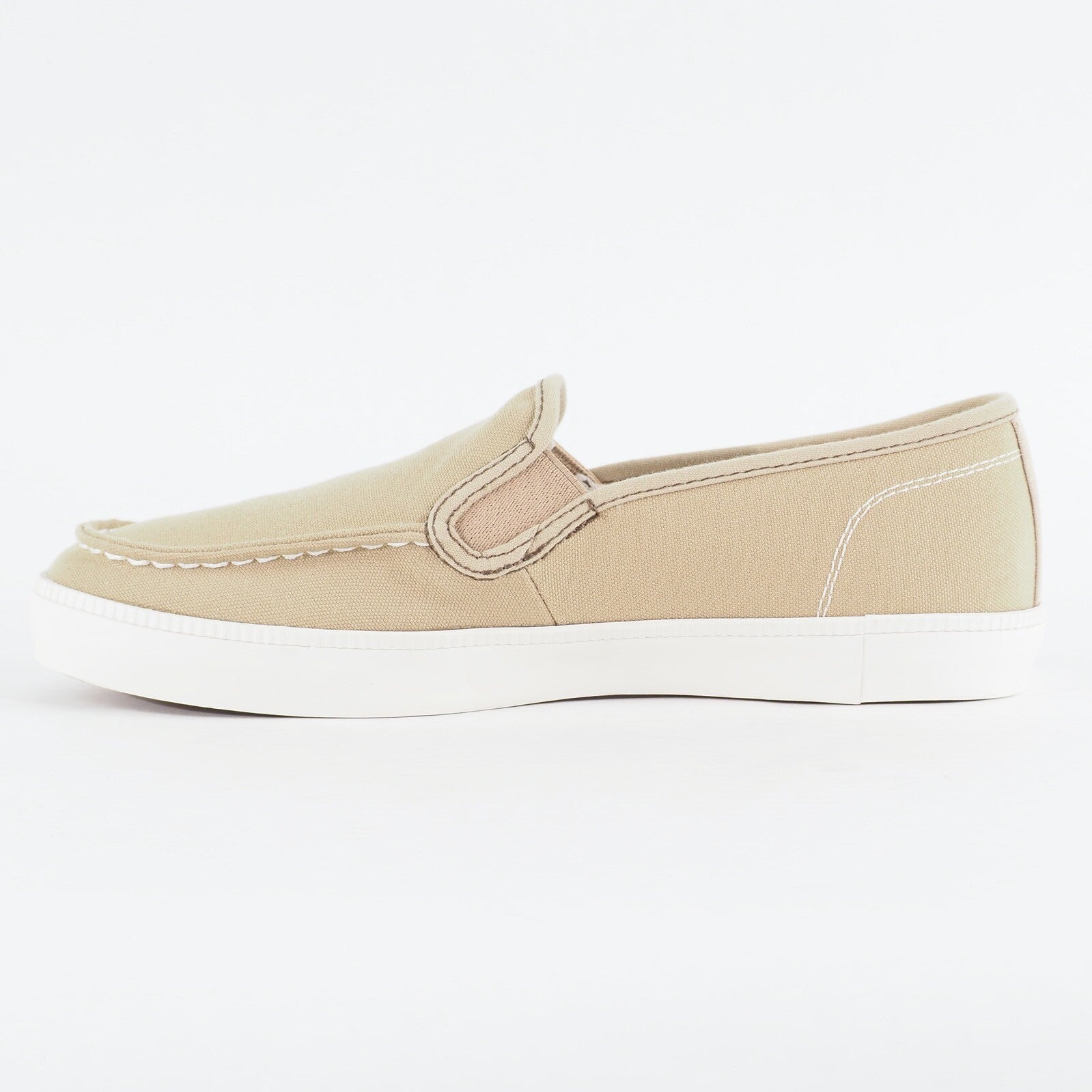 Mens Timberland Newport Bay A1567 Beige Canvas Slip On Casual Shoes
