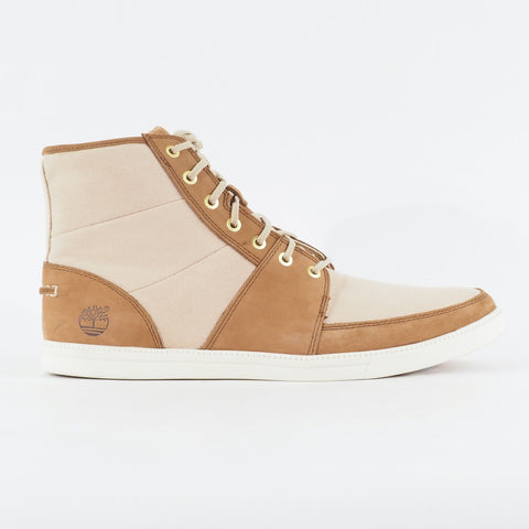Mens Timberland EK Newmark 6722R Light Brown Canvas Leather Lace Casual Boots