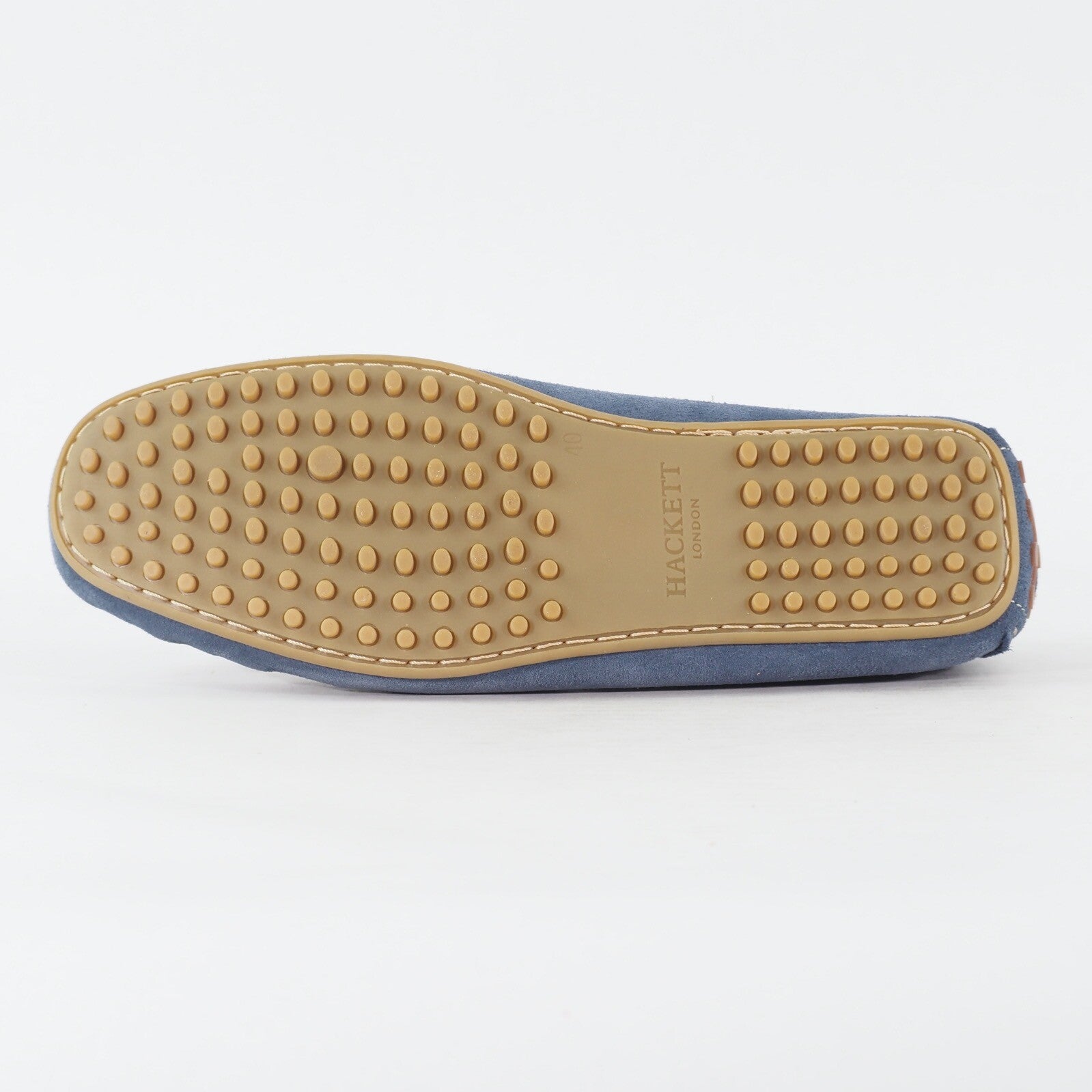 Mens Hackett London HMS20780 551 Richmond Driver Blue Leather Slip On Loafers