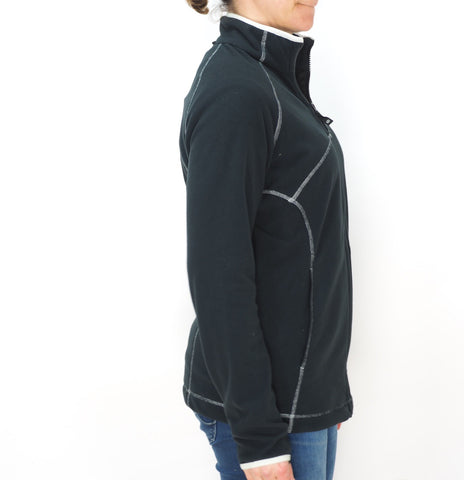 Womens Jack Wolfskin Nanuk Tar 1702111 Black Zip Up Warm Fleece Sweatshirt