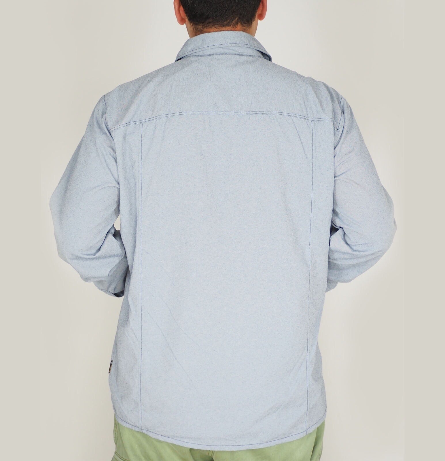 Mens Jack Wolfskin Mackay 1401881 Night Blue Long Sleeve Shirt 