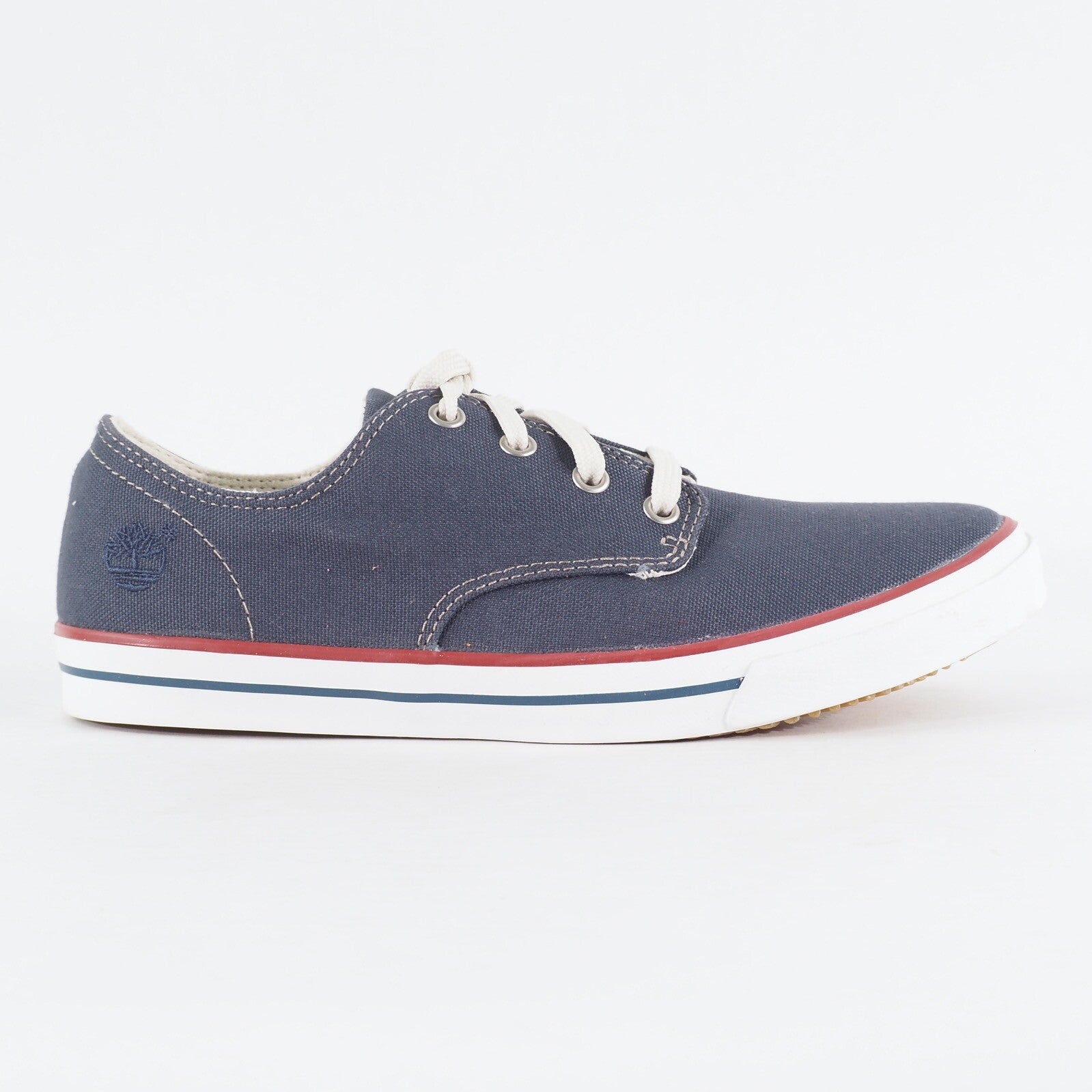 Mens Timberland EK Hook Camp 4 Eyed 5259A Navy Canvas Lace Up Low Casual Shoes