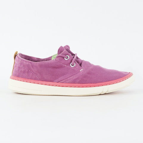 Womens Timberland Hookset Handcrafted A17VS Purple Canvas Lace Up Casual Shoes
