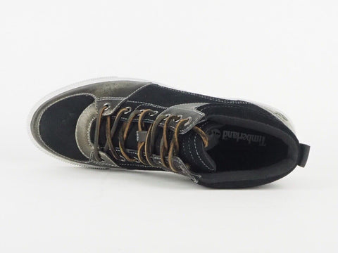 Mens Timberland Glastenbury A12NY Black Leather Lace Up Hi Top Shoes