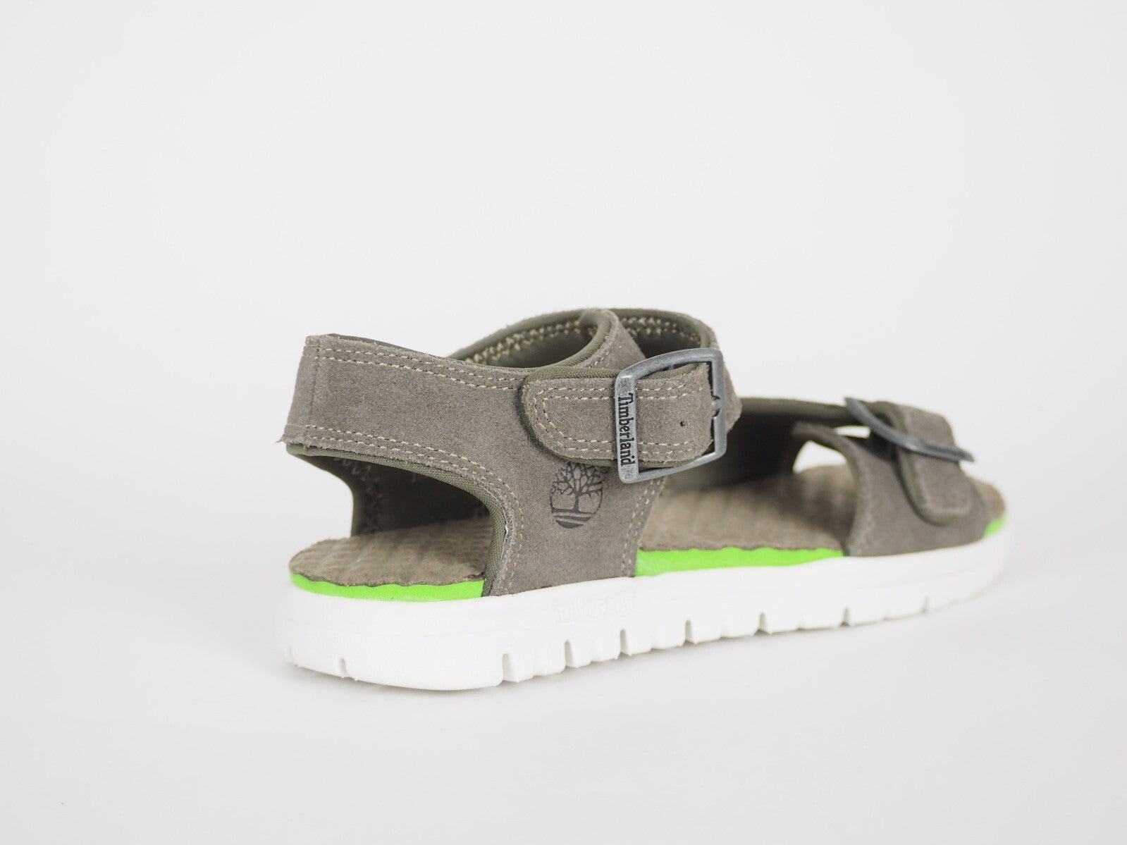 Womens Timberland Piermont A16GH Olive Leather 2 Strap Casual Summer Sandals