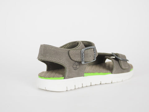 Womens Timberland Piermont A16GH Olive Leather 2 Strap Casual Summer Sandals