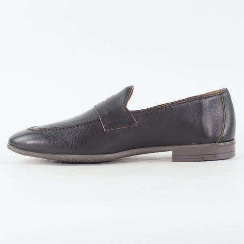 Mens Hackett London Masked Roll HMS20849 878 Black Leather Slip On Formal Shoes