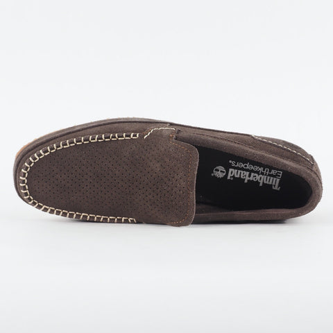 Mens Timberland Hayes Valley 6725B Dark Brown Leather Slip On Casual Shoes