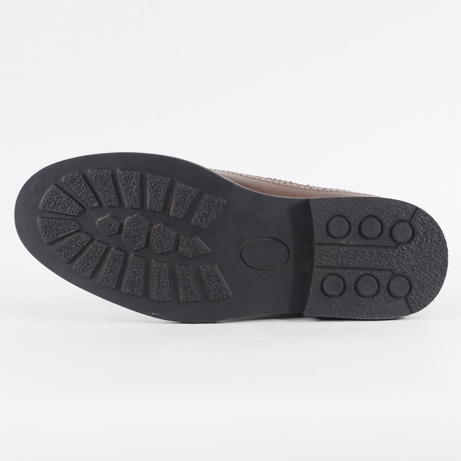 Mens Ben Sherman Garry Peach Dark Brown Leather Lace Up Formal Oxford Shoes