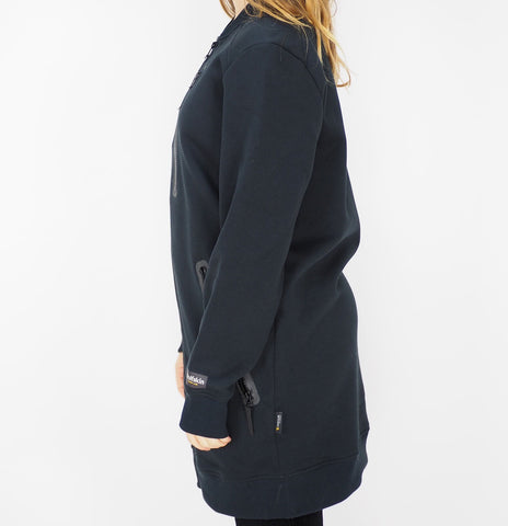 Womens Jack Wolfskin Tribeca 1705041 Black Long Full Zip Up Warm Sweatshirt