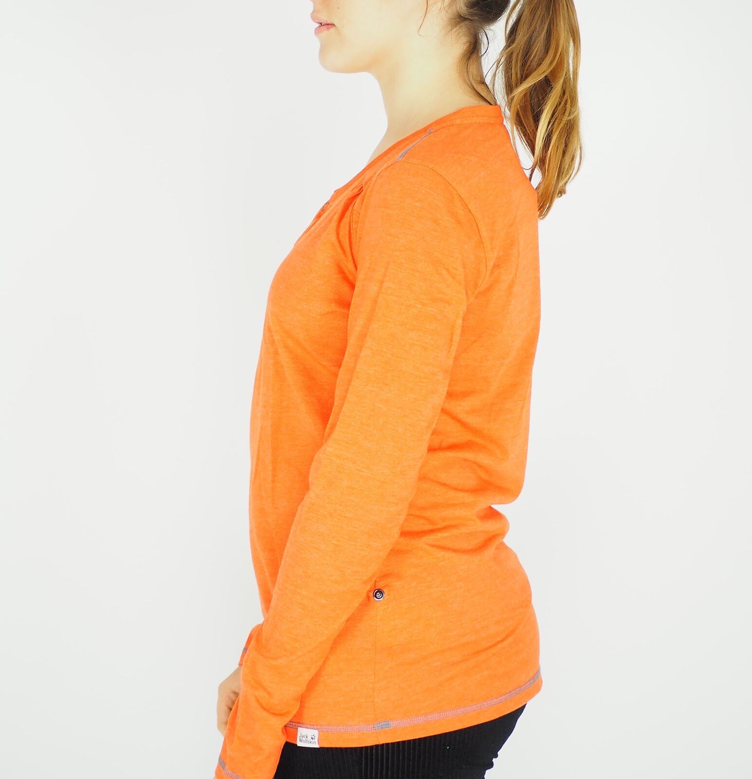 Womens Jack Wolfskin Heather 1804371 Watercress Blossom Casual Longsleeve Shirt