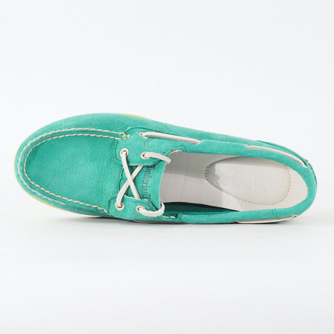 Womens Timberland EK Harbourside 8858R Seafoam Green Leather Casual Boat Shoes