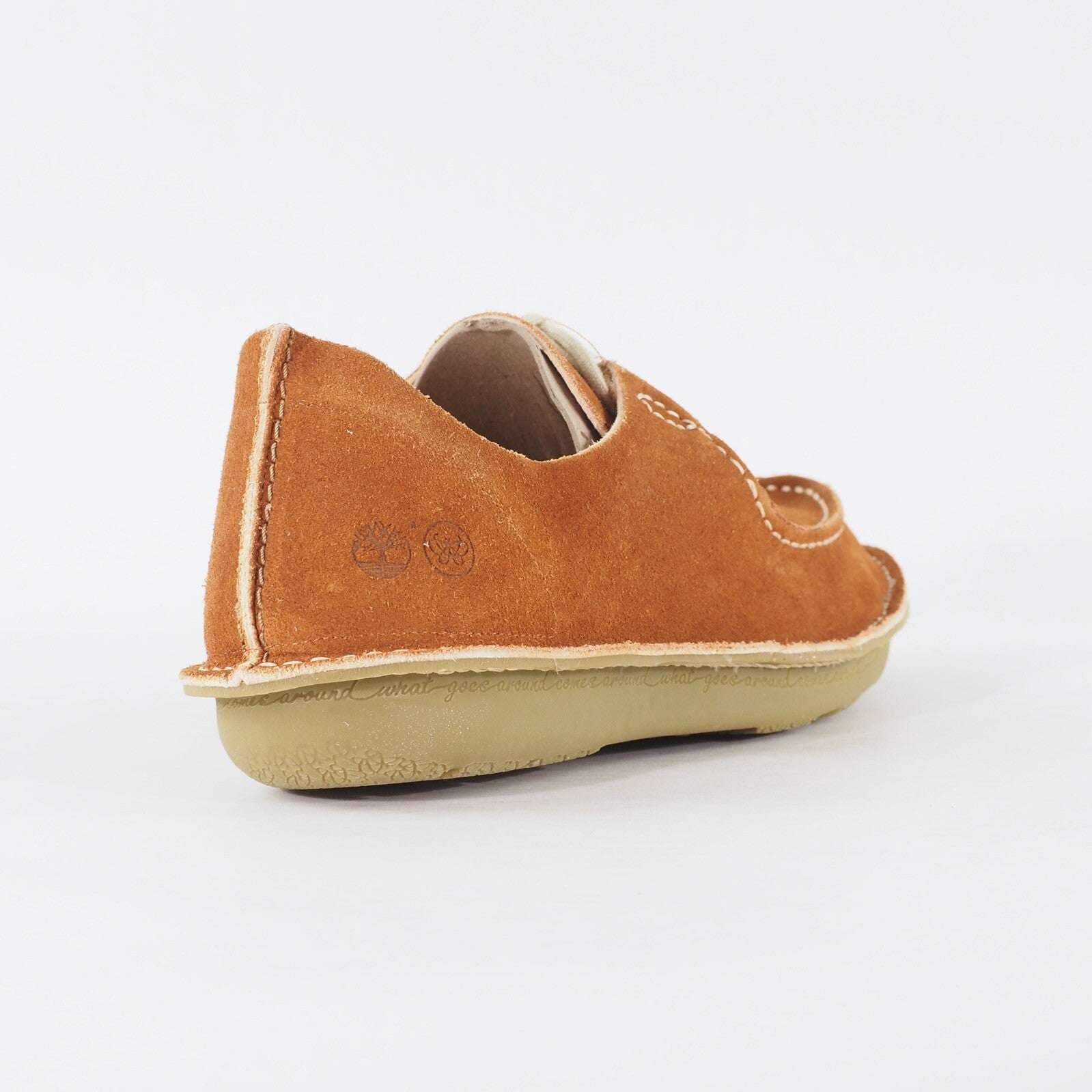 Mens Timberland Pozu Mt Ox 47557 Burnt Orange Leather Lace Up Casual Shoes
