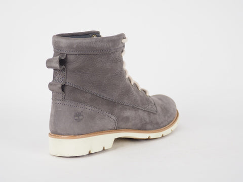 Womens Timberland Bramhall A11K1 Grey Leather Lace Up Casual Warm Chukka Boots