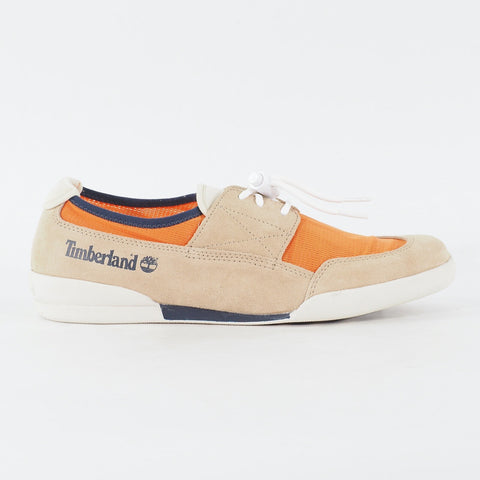 Mens Timberland TBL 30 67563 Tan Orange Leather Mesh Lace Up Casual Shoes 