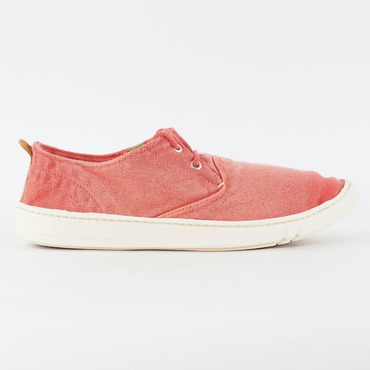Mens Timberland Hoksthand Oxford 9336B Pale Red Canvas Lace Up Casual Shoes