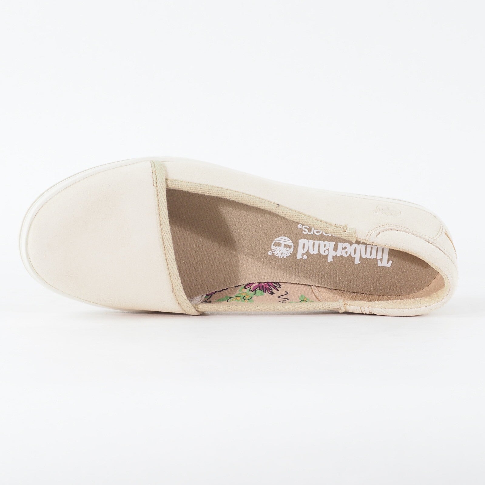 Womens Timberland EK Casco Bay 8312B Off White Leather Slip On Casual Shoes