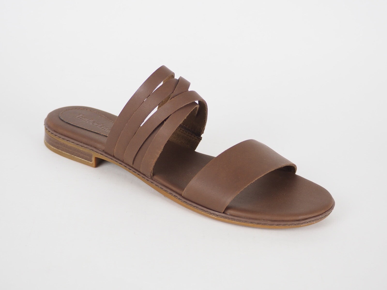Womens Timberland Cherrybrook A18ZL Brown Leather Light Summer Strappy Sliders