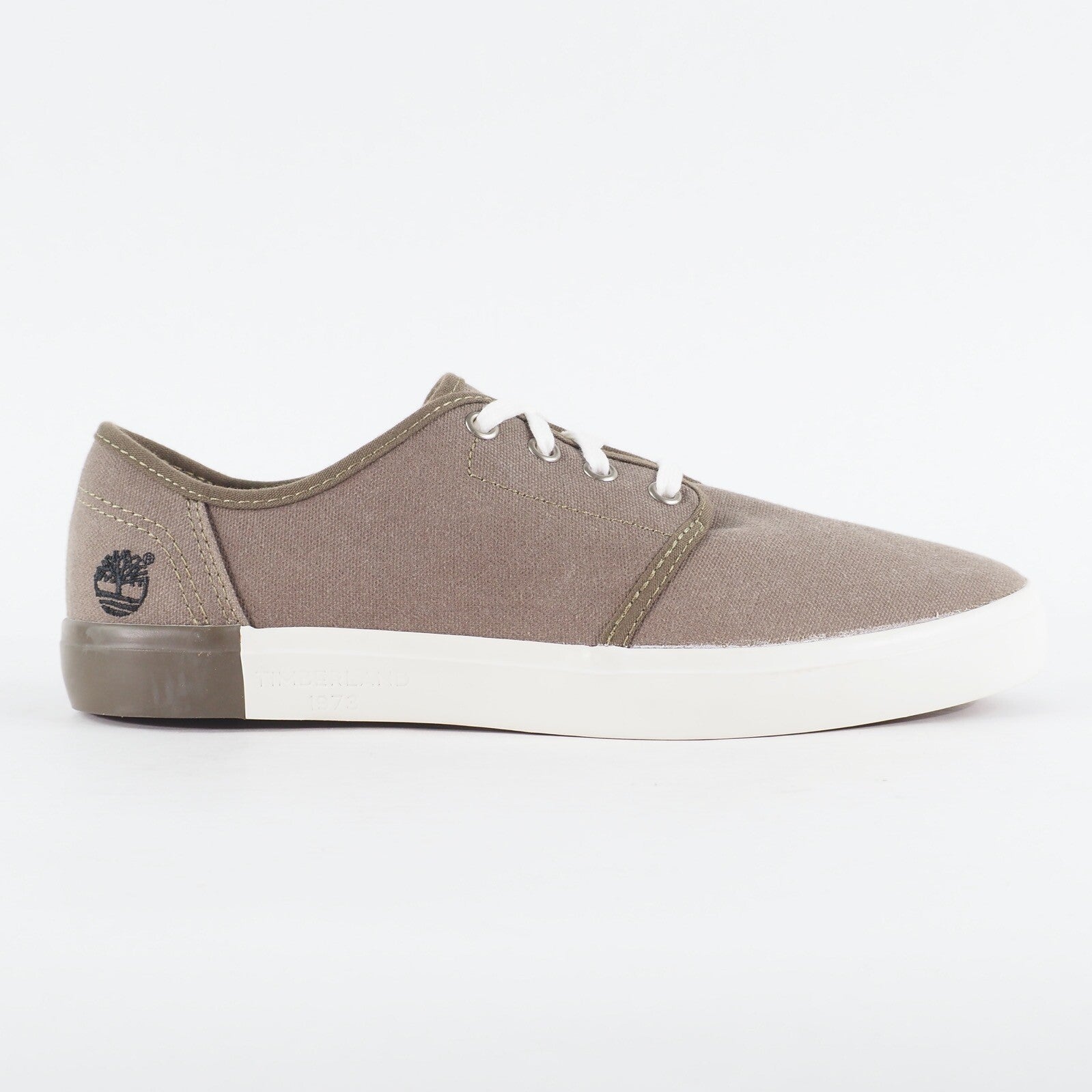 Mens Timberland Union Wharf A1AXY Medium Grey Canvas Laced Low Top Casual Shoes