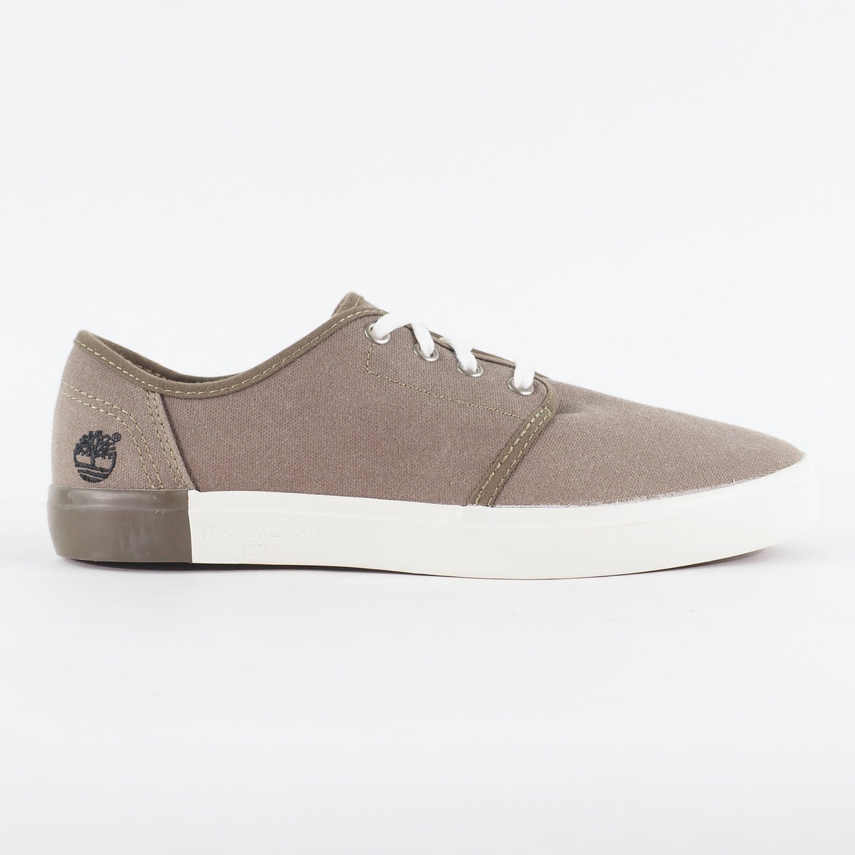 Mens Timberland Union Wharf A1AXY Medium Grey Canvas Laced Low Top Casual Shoes