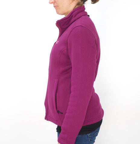 Womens Jack Wolfskin Kinga 5018701 Wild Berry Zip Up Warm Fleece Sweatshirt